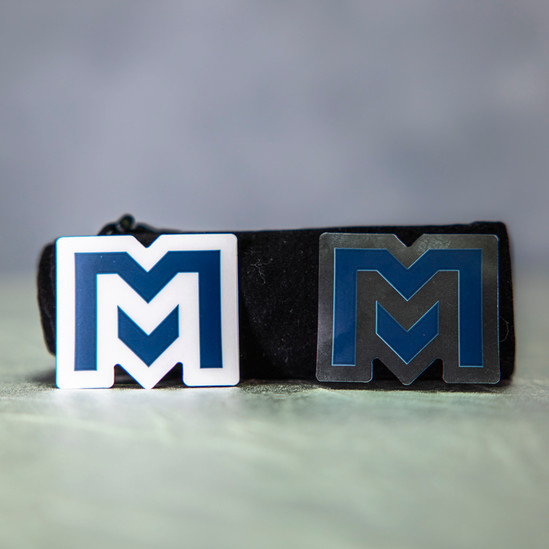 Clear vinyl M sticker